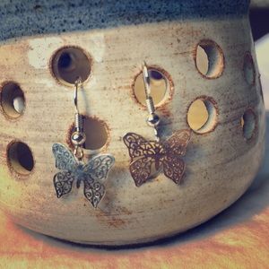 Butterfly stencil earrings